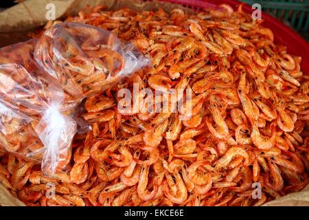 Chiapas getrocknete Garnelen Fischmarkt Mexiko Stockfoto