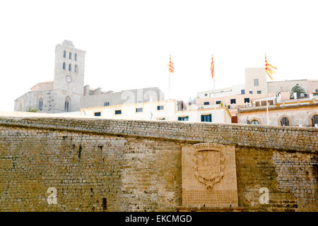 Burg Ibiza Eingang Tür Dalt Vila Balearen Stockfoto