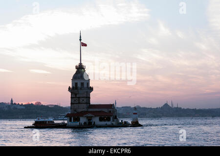 Jungfernturm von Istanbul, Türkei Stockfoto