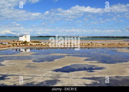 Ses Salines Formentera Saline Horizont Balearen Stockfoto