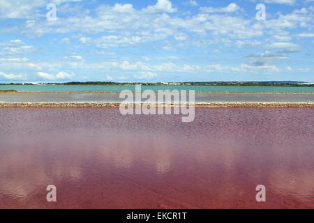 Ses Salines Formentera bunte Saline Horizont Stockfoto