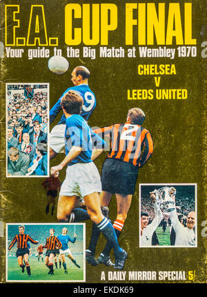 1970 FA-Cup-Finale Souvenir Booklet. Chelsea V Leeds United Stockfoto