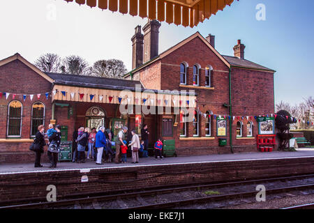 Ropley Station, Brunnenkresse Line, Mitte Hants Eisenbahn, Hampshire, England, Vereinigtes Königreich. Stockfoto