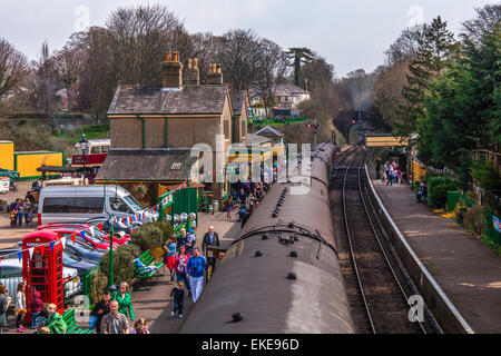 Alresford Station, Brunnenkresse Linie Mitte Hants Eisenbahn, Hampshire, England, UK Stockfoto