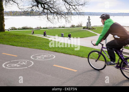 Die Vancouver Ufermauer, English Bay, Vancouver, Kanada Stockfoto