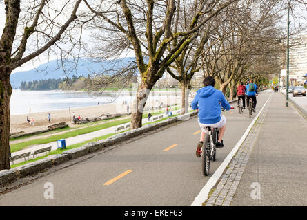 Die Vancouver Ufermauer, English Bay, Vancouver, Kanada Stockfoto