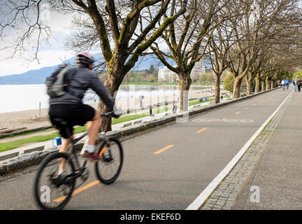 Die Vancouver Ufermauer, English Bay, Vancouver, Kanada Stockfoto