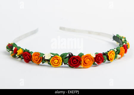 schöne handgemachte Haarnadel für schmücken Ihre Haare isoliert auf weißem Hintergrund Stockfoto