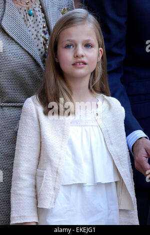 Prinzessin Leonor Bei der Ostersonntagsmesse in der Kathedrale von Palma. Palma De Mallorca, 05.04.2015/picture Allianz Stockfoto