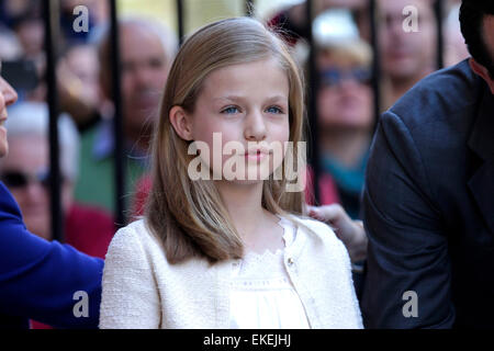 Prinzessin Leonor Bei der Ostersonntagsmesse in der Kathedrale von Palma. Palma De Mallorca, 05.04.2015/picture Allianz Stockfoto