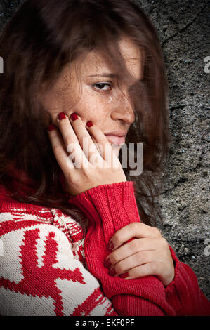 Traurige Frau Stockfoto