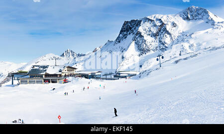 Skigebiet Zillertal Hintertuxer Gletscher. Österreich Stockfoto