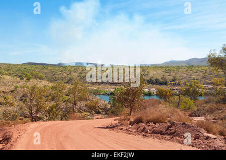 Kontrollierte Verbrennung, El Questro Wilderness Park, Kimberley, Westaustralien, WA, Australien Stockfoto