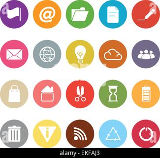 Web und Internet flat Symbole auf weißem Hintergrund, Lager Vektor Stock Vektor