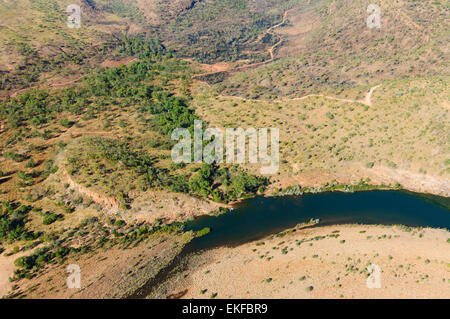 Luftaufnahme von El Questro Wilderness Park, Kimberley-Region, Western Australia, WA, Australien Stockfoto