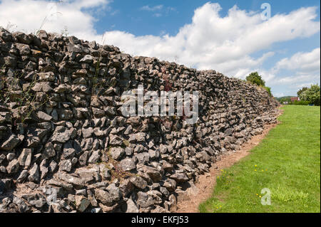 Caerwent, Monmouthshire, Wales, UK. Teil der römischen Stadtmauer umgebenden Venta Silurum 1. Jahrhundert römische Siedlung Stockfoto