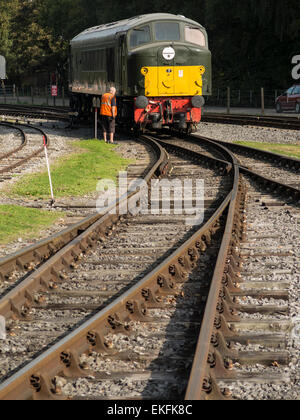Vintage Diesel Lokomotive Penyghent, am Rowsley Bahnhof, Peak Bahn, Matlock, Derbyshire, UK Stockfoto