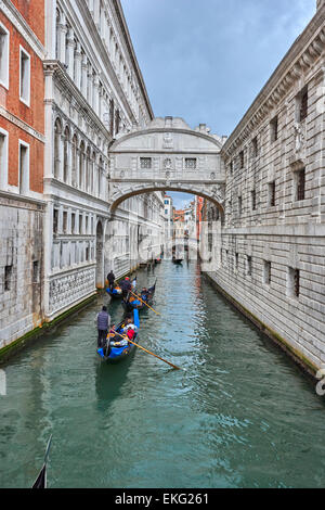 Seufzer-Brücke ist eine Brücke in Venedig, Nord-Italien gelegen. Stockfoto