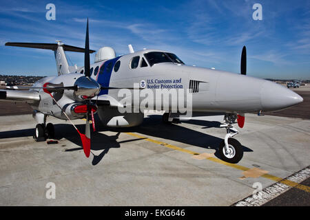 CBP Multi-Role Durchsetzung Flugzeug Antenne Überwachungsflugzeug aus North Island Naval Air Station auf Coronado Island basiert.  Josh Denmark Stockfoto