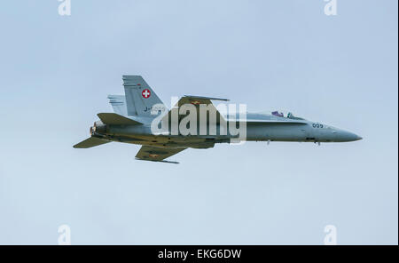 Schweizer Luftwaffe F/A-18 Hornet RIAT 2014 Stockfoto