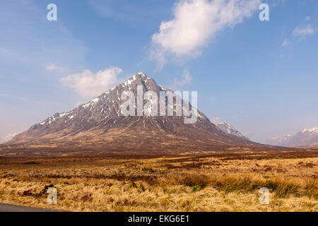 Buachaille Etive Mor, Fluß Etive, Glencoe, Scotland, UK Stockfoto