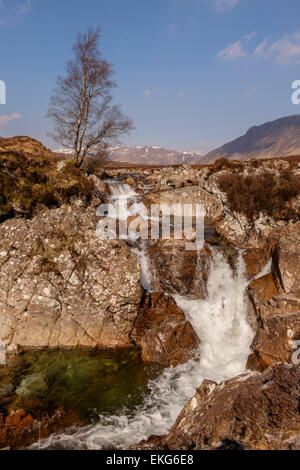 Buachaille Etive Mor, Fluß Etive, Glencoe, Scotland, UK Stockfoto
