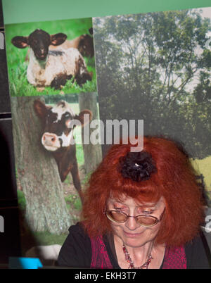 Besucher der VegFest, ein Ereignis, Veganismus und Enviromentalism in Brighton zu fördern Stockfoto