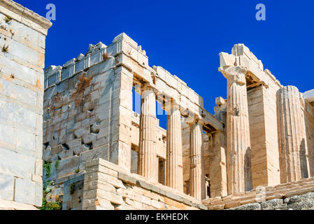 Athen, Griechenland. Ruinen des Parthenon-Tempels auf der Akropolis Erbe der griechischen Kultur Stockfoto