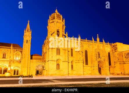 Lissabon, Portugal. Mosteiro Dos Jeronimos, Hieronymus (Hieronymus)-Kloster, befindet sich in Belem Viertel der portugiesischen Hauptstadt. Stockfoto