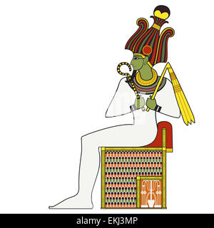 Osiris, isolierte Figur des alten Ägypten Gott Stockfoto