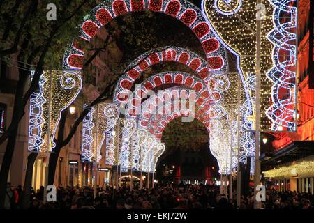 Festival der Lichter, rue De La République, Lyon, Frankreich Stockfoto