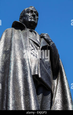 Eine Statue von Franklin (der 32. Präsident der Vereinigten Staaten), befindet sich im Grosvenor Square in London. Stockfoto