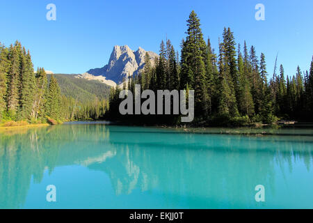 Mount Burgess und Emerald Lake, Yoho Nationalpark, Britisch-Kolumbien, Kanada Stockfoto