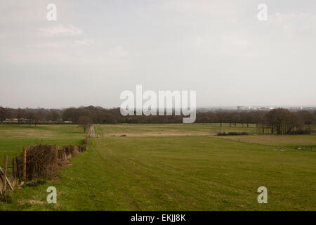 Horse Hill, Surrey, Freitag, 10. April 2015. Auf dem Gelände der Exploration Firma UK Öl & Gas Investitionen (UKOG) war alles still. Stockfoto