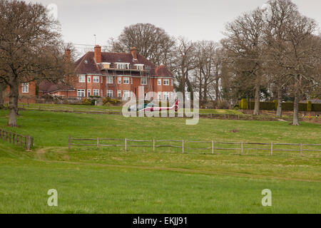 Horse Hill, Surrey, Freitag, 10. April 2015. Auf dem Gelände der Exploration Firma UK Öl & Gas Investitionen (UKOG) war alles still. Stockfoto