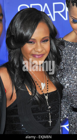 LOS ANGELES, CA - 16. August 2012: Bobbi Kristina Brown (Tochter des verstorbenen Whitney Houston) bei der Premiere "funkeln" bei Graumans Chinese Theatre in Hollywood. Stockfoto