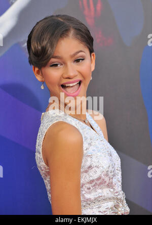 LOS ANGELES, CA - 16. August 2012: Zendaya bei der Weltpremiere von "Funkeln" am Grauman Chinese Theater, Hollywood. Stockfoto