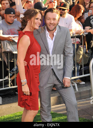 LOS ANGELES, CA - 7. August 2012: Jennifer Garner & Joel Edgerton bei der Weltpremiere ihres Films "The Odd Leben von Timothy Green" am El Capitan Theatre in Hollywood. Stockfoto