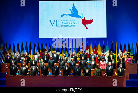 Panama City, Panama. 10. April 2015. Der zweitägige siebten Gipfel Amerikas ist in Panama-Stadt, Hauptstadt von Panama, 10. April 2015 eröffnet. Bildnachweis: Liu Bin/Xinhua/Alamy Live-Nachrichten Stockfoto