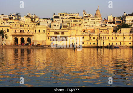 City Palace Komplex, Udaipur, Rajasthan, Indien Stockfoto