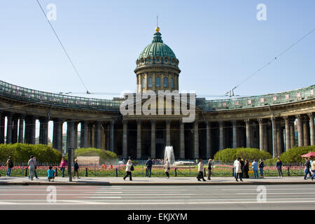 Grand Kasaner Kathedrale in St. Petersburg Stockfoto