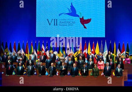 Panama City, Panama. 10. April 2015. Der zweitägige siebten Gipfel Amerikas ist in Panama-Stadt, Hauptstadt von Panama, 10. April 2015 eröffnet. Bildnachweis: Liu Bin/Xinhua/Alamy Live-Nachrichten Stockfoto