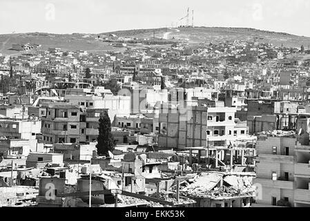 Zerstörung der Kobane - kurdische Stadt im Norden Syriens. 31.3.2015, Kobane, Syrien Stockfoto