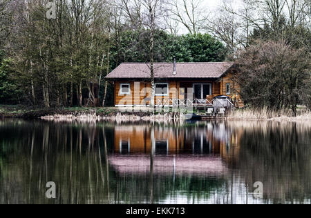 Blockhaus in den Cotswolds, verwaltet von Log House Holidays Stockfoto