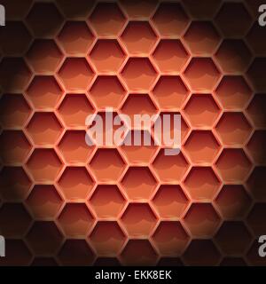 Erstellen Sie orange Farbe Waben Hintergrundtextur, Lager Vektor Stock Vektor