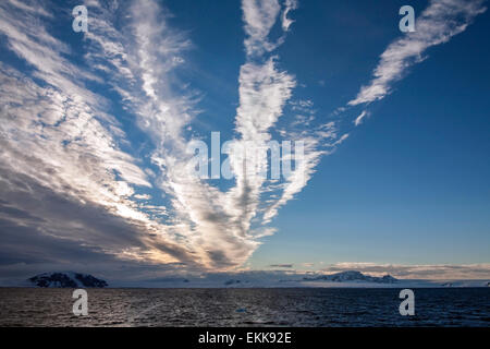 Der Weddell-See in der Nähe der Küste der antarktischen Halbinsel in der Antarktis. Stockfoto