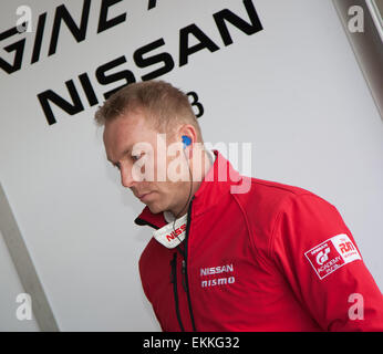 Silverstone, Towcester, Northamptonshire, UK. 11. April 2015. Sir Chris Hoy die Ginetta LMP3 Rennwagen in der europäischen Le Mans Series in Silverstone in der UK-Credit: Steven Reh/Alamy Live News Stockfoto