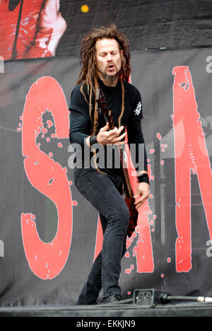 Louder Than Life Festival - Tag 2 - Performances - Hellyeah Mitwirkende: Hellyeah, Kyle Sanders wo: Louisville, Kentucky, Vereinigte Staaten, wann: 6. Oktober 2014 Stockfoto