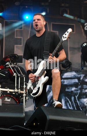 Louder Than Life Festival - Tag 2 - Performances - Volbeat Mitwirkende: Volbeat Anders Kjølholm Where: Louisville, Kentucky, Vereinigte Staaten, wann: 6. Oktober 2014 Stockfoto