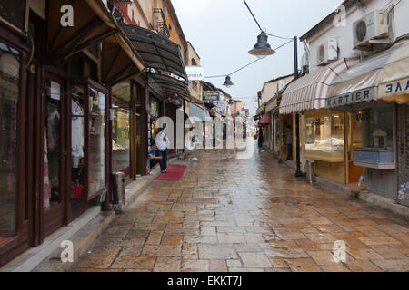 Häuser in der Altstadt, Skopje, Republik Mazedonien, Europa Stockfoto